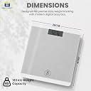 Btag Premium Digital Body Weight Scale | 26×26 cm Wide Platform | Clear LCD Display | Anti-Skid Base | 180 kg Capacity Block Design, 6 Months Warranty (White) gallery image