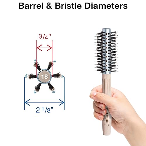 Miniatura 2 de Olivia Garden EcoHair Combo Vent Cepillo redondo de bambú para el cabello