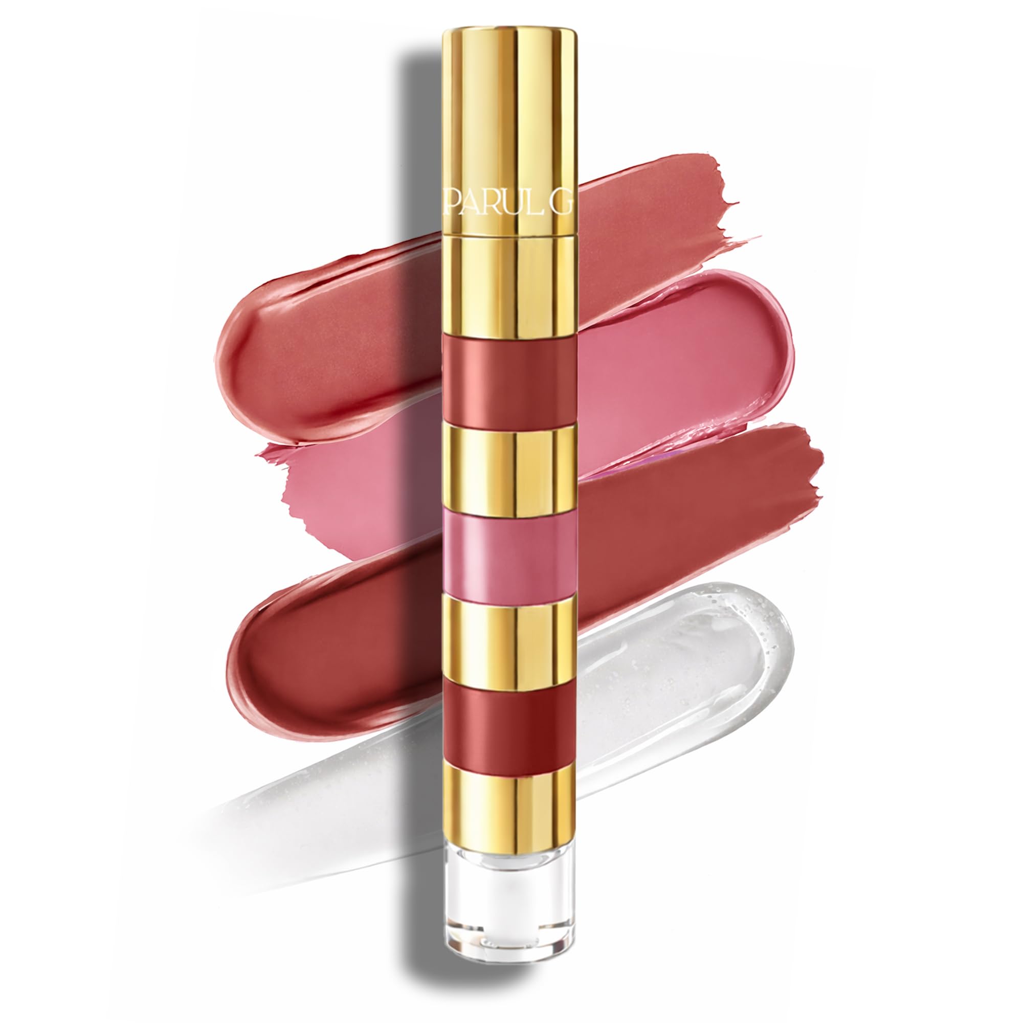 Parul Garg Beauty Fresh Bloom 4-in-1 Nude Shades Liquid Lipstick Stack with Gloss | Matte, Transfer-Proof, Lightweight | Travel Friendly Stackable Lipsticks for Women | Made for Indian Skin Tones-image-37
