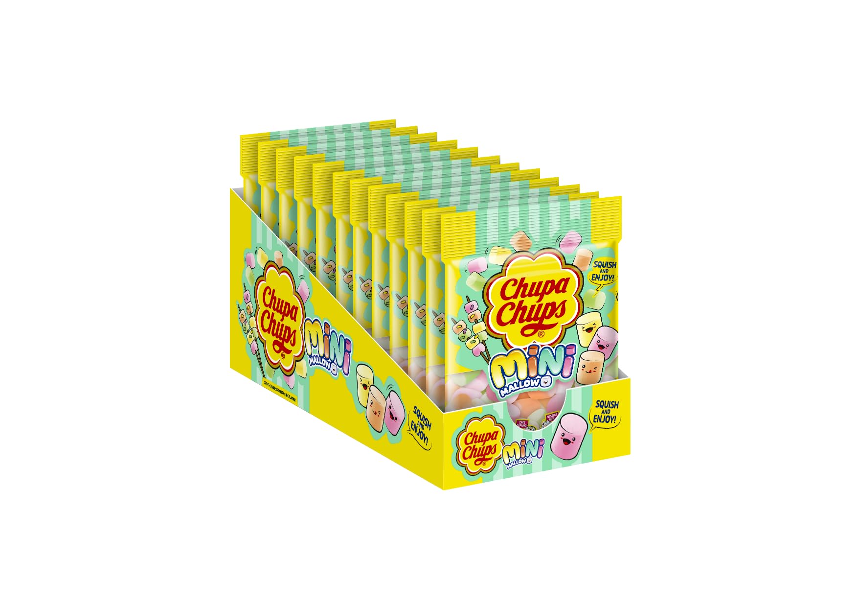 Chupa Chups Mini Marshmallow Mixed Fruit Flavor 65g (Pack of 12)