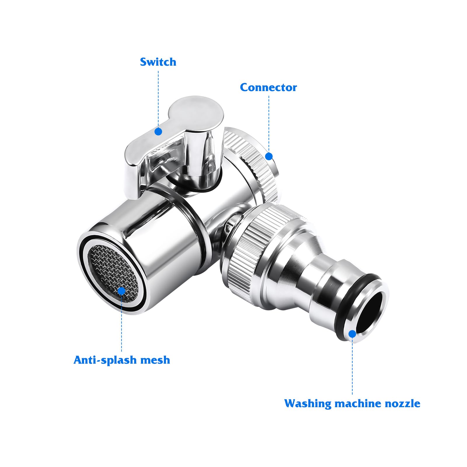 2024 New Switch Faucet Adapter Kitchen Sink Splitter Diverter Valve Water Tap Connector For Toilet Bidet Shower Bathroom Kitchen Wash Hand Basin I.1206809856