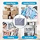 1ABOVE 3 PACKS JUMBO Strong Laundry,Shopping, Storage, Reusable Store, Cloth, Moving, Waterproof, Handles and Zipper Bags -70cmx60cmx28cm