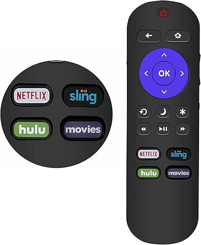 Control remoto universal compatible con todos los televisores Insignia Roku, todos los televisores inteligentes Insignia Roku con