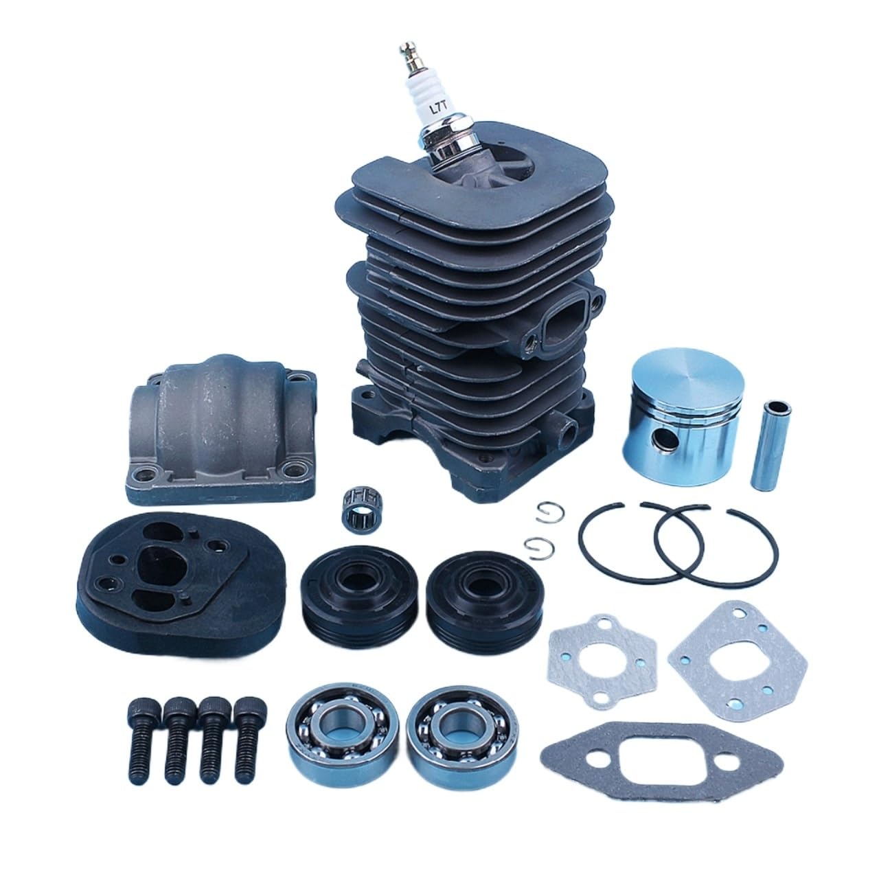 Cylinder tłokowy miska korbowa uszczelka łożyska zestaw uszczelek do MCCULLOCH MAC CAT 335 435 440 338 438 444 piła łańcuchowa Nikasil Plated