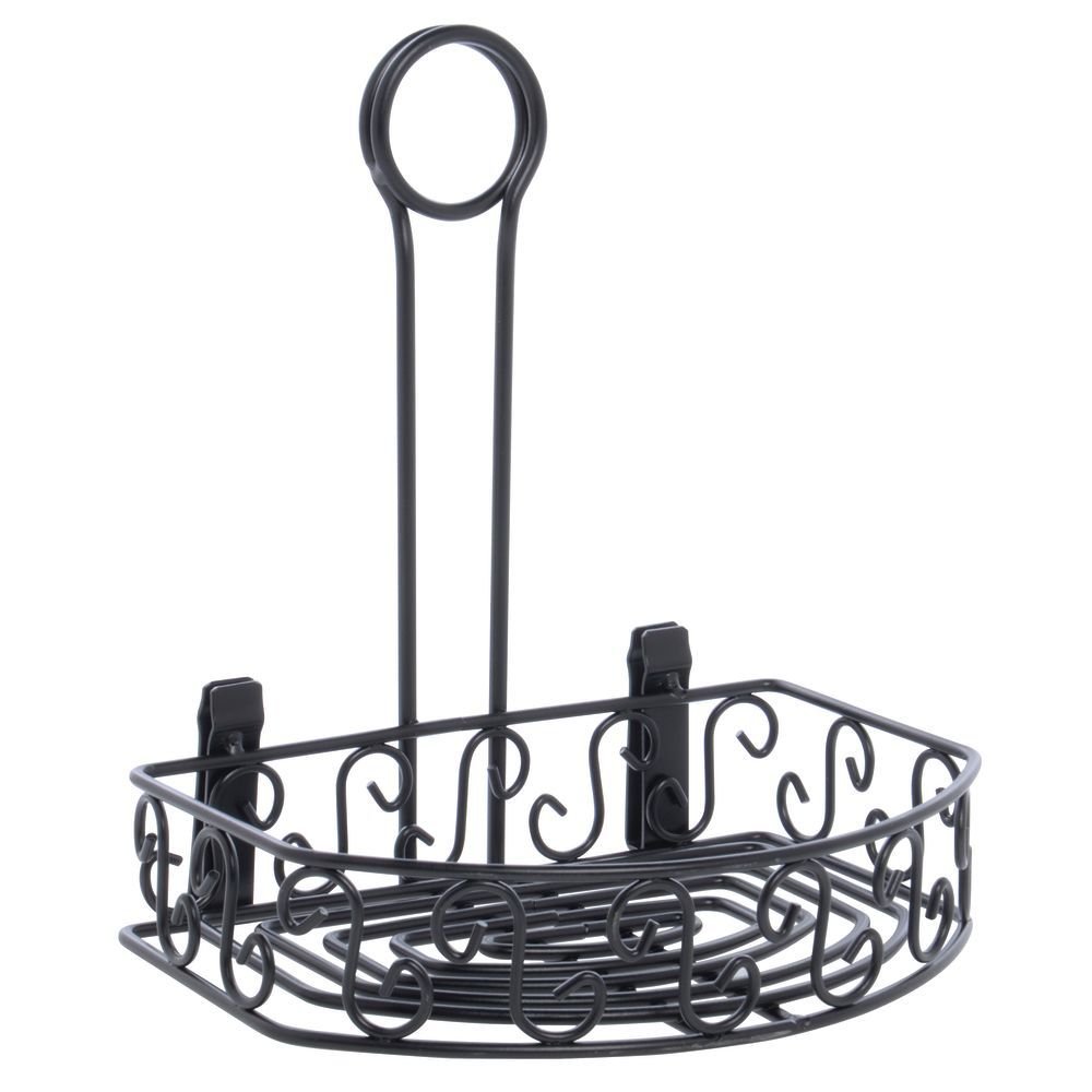 American Metalcraft CRS68 - Estante para condimentos, 8.1" de largo x 6.3" de ancho, color negro