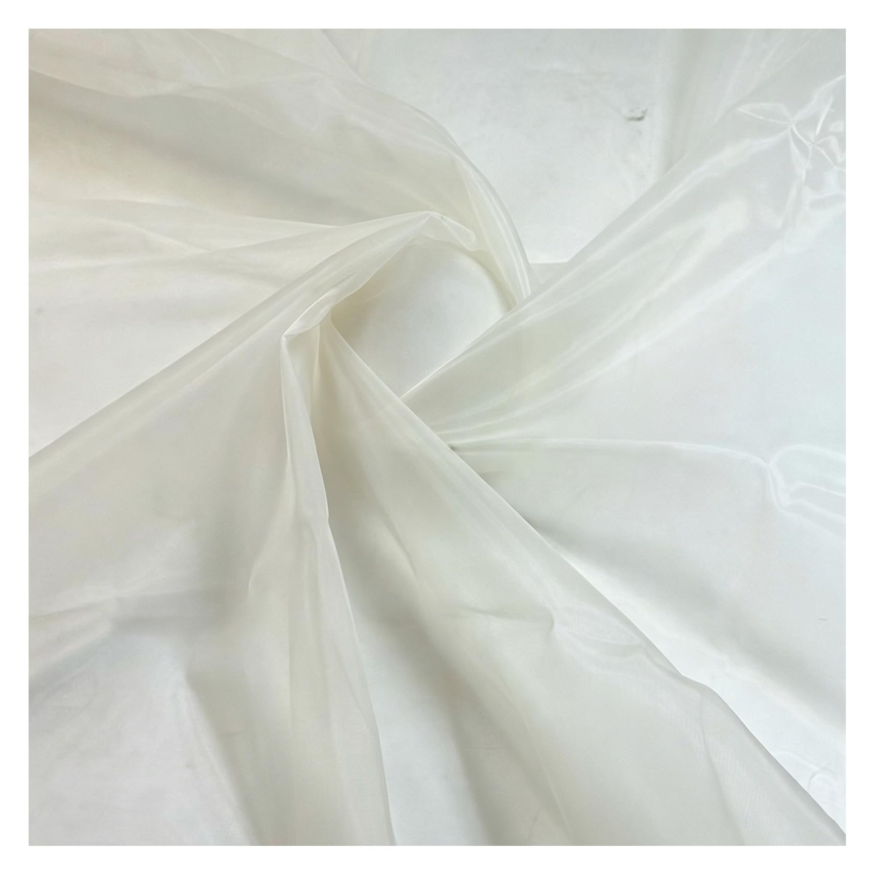 10M x 1.5M Organza Stoff Meterware Transparent Stoffe Zum Nähen Tüll Dekostoff Netzstoff Organza Modestoff Glänzend Kostümstoff für Tischdecken, Kleidung, DIY Basteln, Hochzeitsdeko