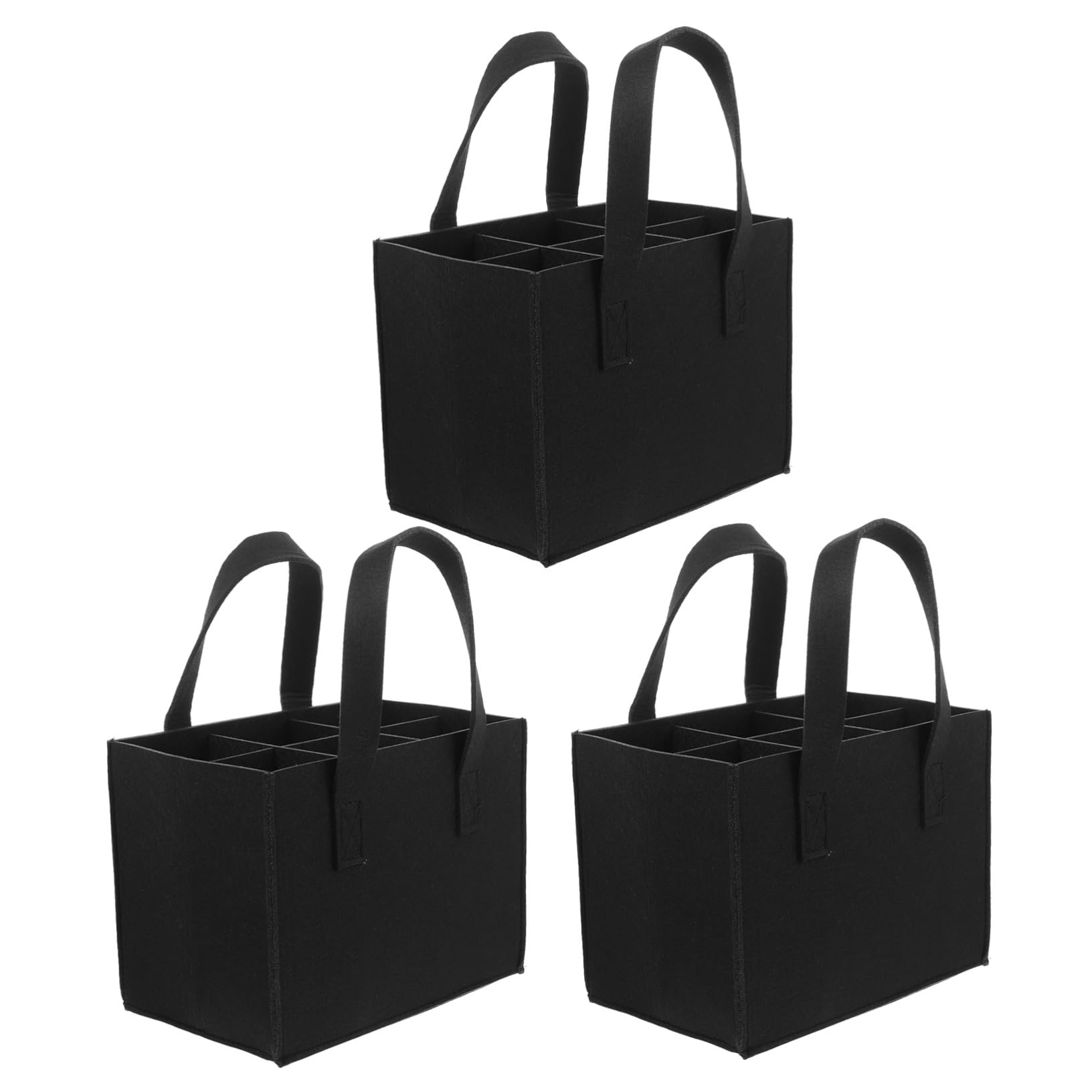 Bolsas de Fieltro para Botellas de Vino con Asas, 3 Piezas