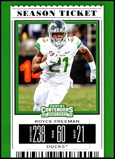 2019 Panini Contenders Draft Picks Season Ticket #87 Royce Freeman Oregon Ducks Official Collegiate Football Card of the NFL Draft