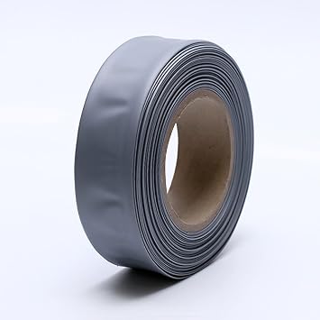 Heat Shrink tubing, Heat Shrink Tubing Roll 21 Flat Sleeve Tube Insulation Treatment Electric Wire RepairGray,40mm*25m