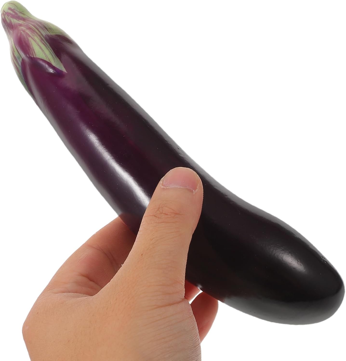 LUOZZY 12 Pcs Artificial Eggplants Lifelike Fake Vegetable Models for Photography Display Teaching and Home Decor