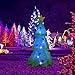 ShinyDec Christmas Inflatables 9 Foot Xmas Tree with 3 Colors Changing Lights Airblown Yard Decorations, Green