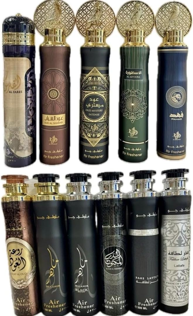 Arabian Air Freshener Bundle (3 x 300ml) Dubai, Luxury Scent, Long Lasting Fragrance (3 Masculine Sprays)
