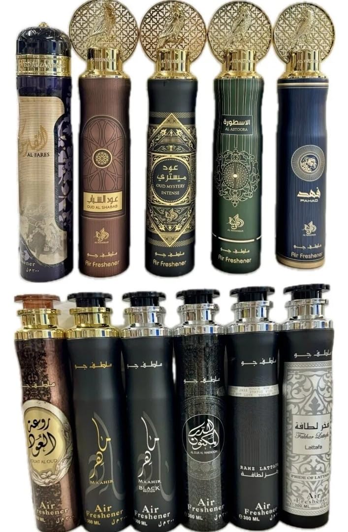 Arabian Air Freshener Bundle (3 x 300ml) Dubai, Luxury Scent, Long Lasting Fragrance (3 Masculine Sprays)