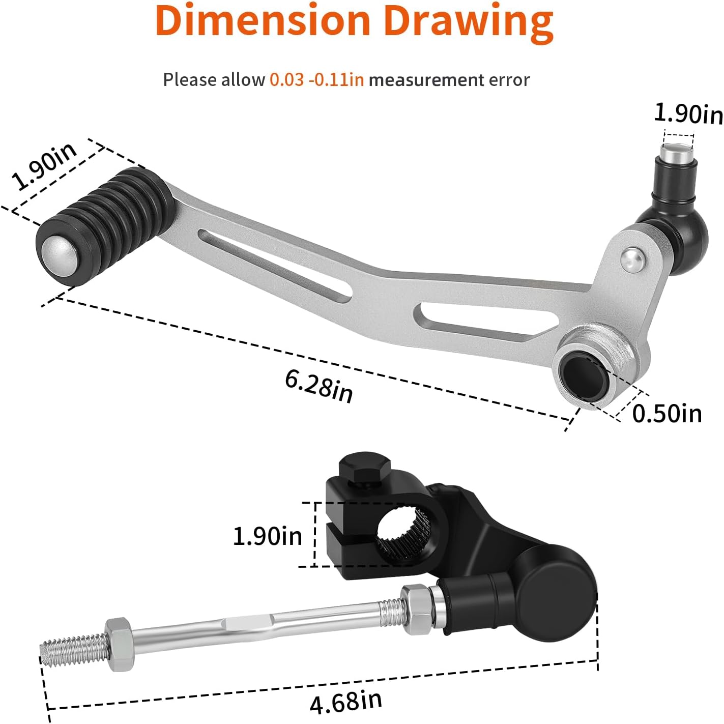 Shift Lever + Gear Shifter Pedal for Kawasaki Ninja 400 500 EX400 Z400 ER400 ER500 2018-2024 13242-0145
