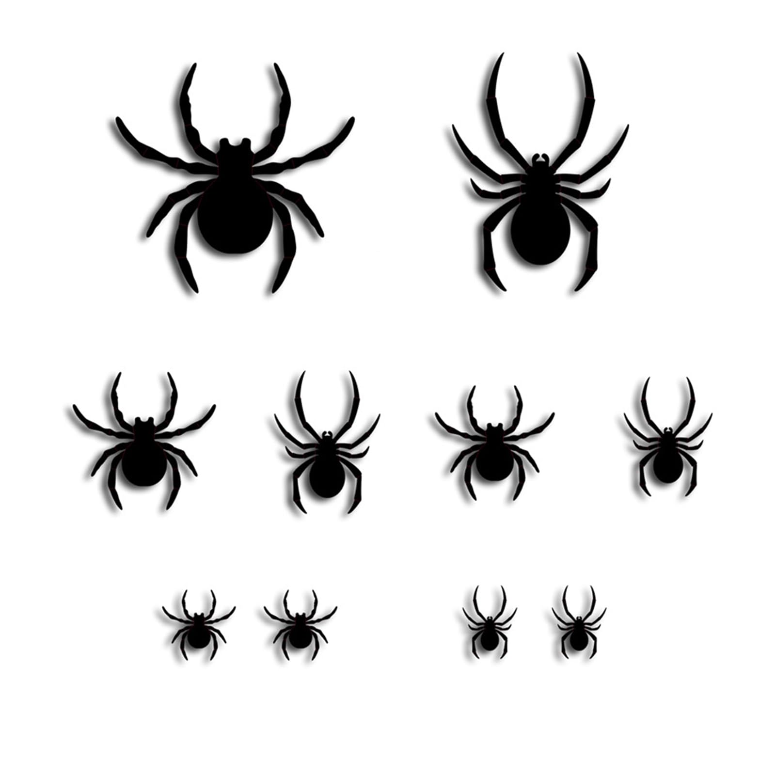 sugerou Halloween LED Wall Stickers, Glow in Dark Bat and Spider Decorations Battery Powered 3D Hanging Ornaments Self Adhesive Decals for Haunted House Party Indoor Ceiling Door B
