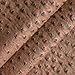 Ostrich Faux Leather Vinyl Roll 12 x 53 inches Solid Textured Synthetic Crafts Fabric for Leather Keychains Purse Wallets Making Upholstery Decoration (Brown) (XHT-412203)