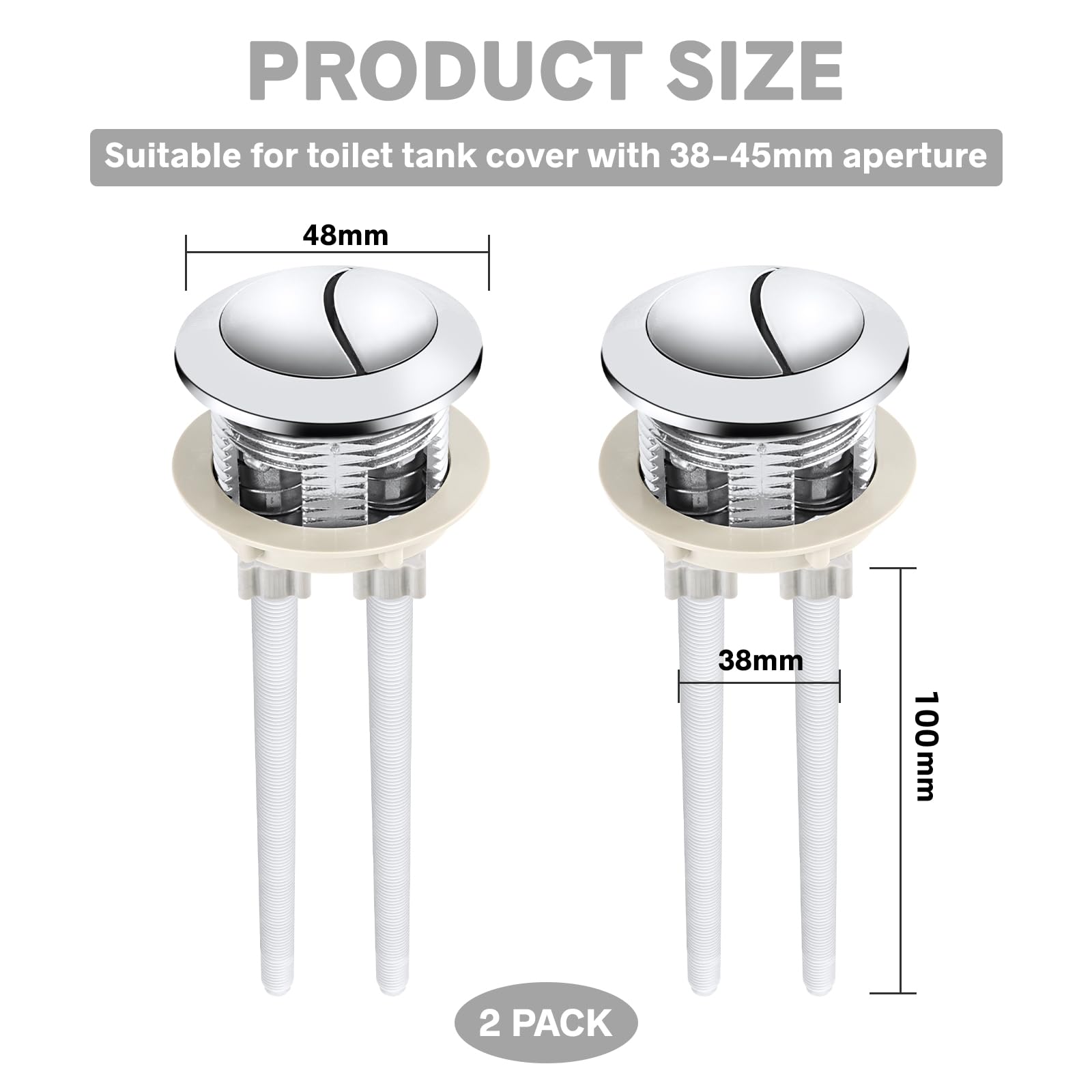 Toilet Push Button Flush Replacement - Image 2