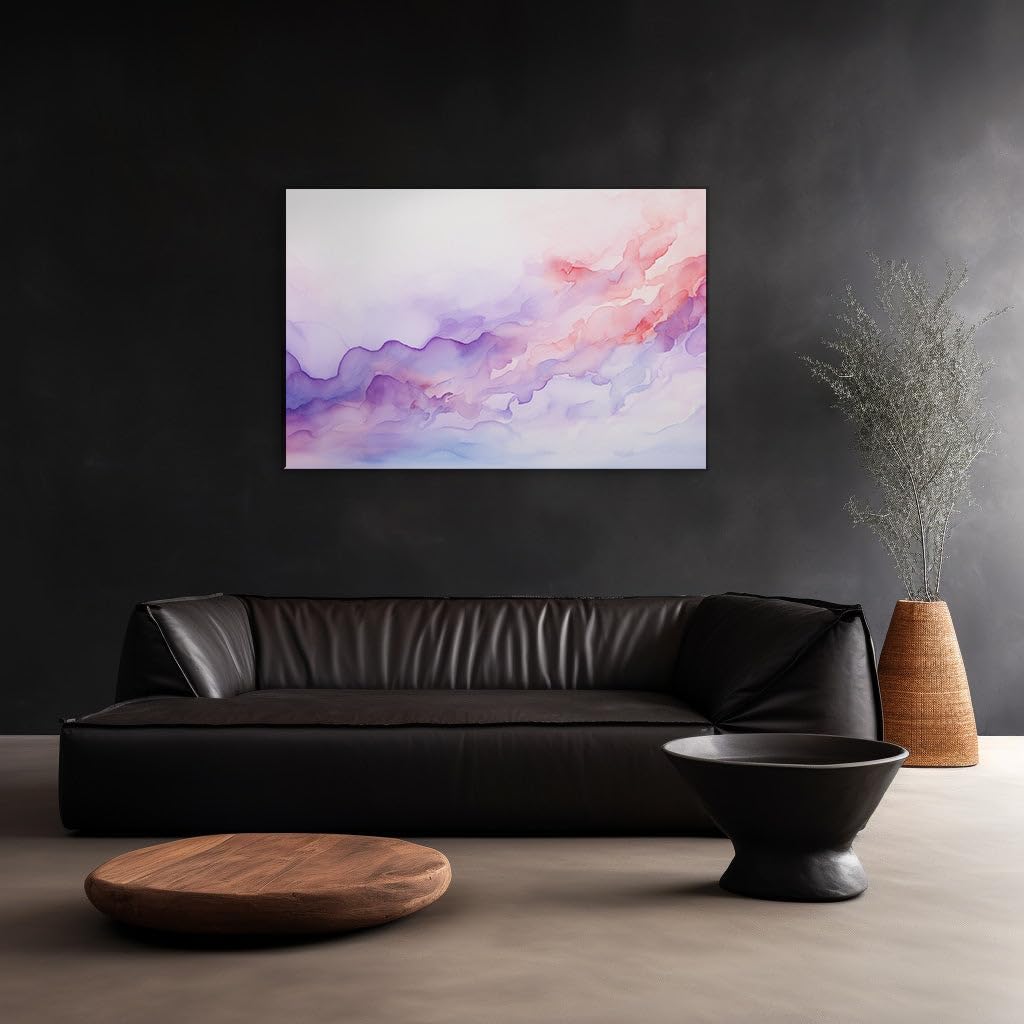 Canvas for Living room. Whispers of Color in Motion Abstract Watercolor Mastery, 27 x 18 inch Canvas Wall Art - Contemporary Masterpieces - Modern Home Decor - 69x46 cm (27x18 inch)