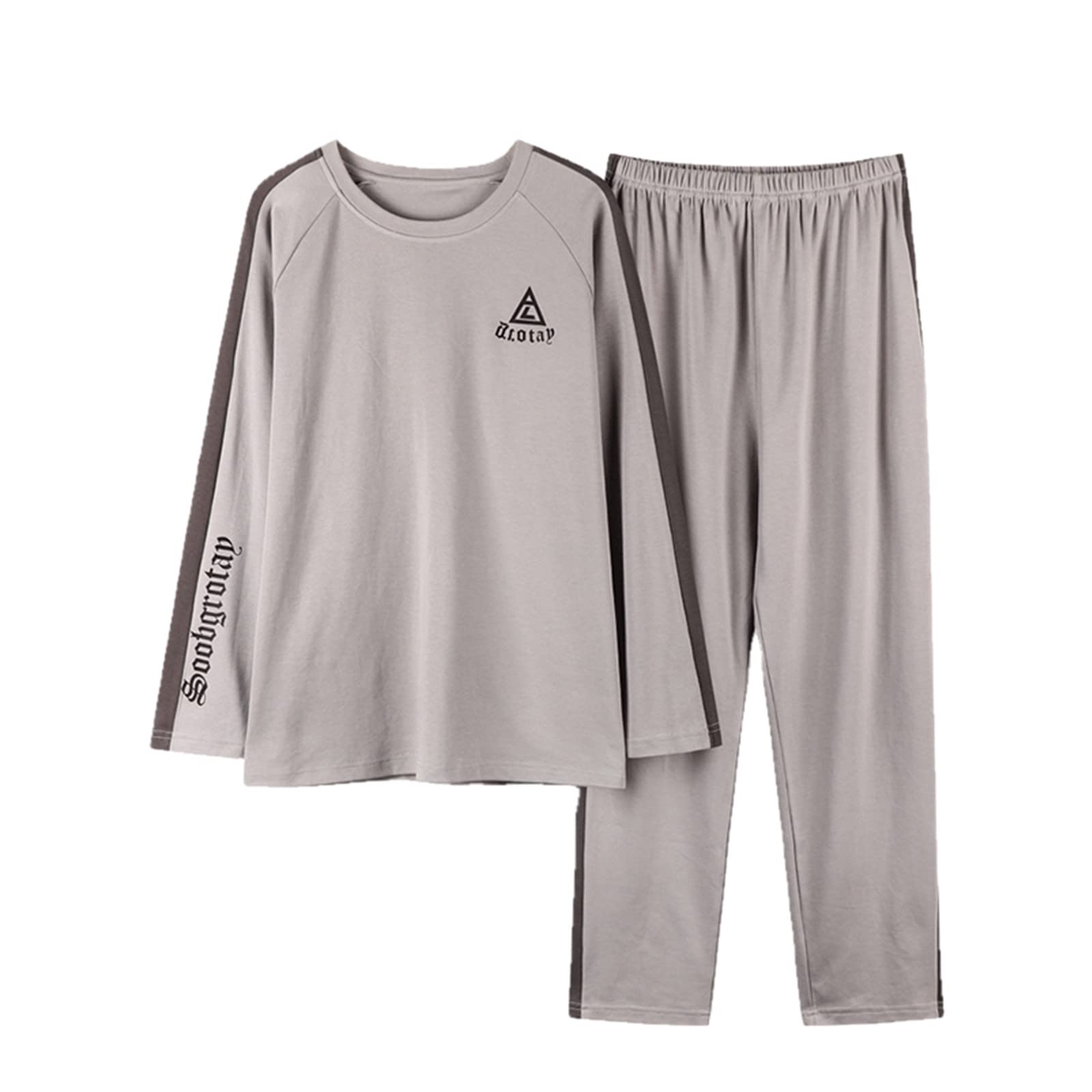 Pigiama Pantaloni da Uomo Pigiama Uomo Morbido E Confortevole Primavera Autunno Inverno Pantaloni A Maniche Lunghe Hoswear Plus Size Cotone Set