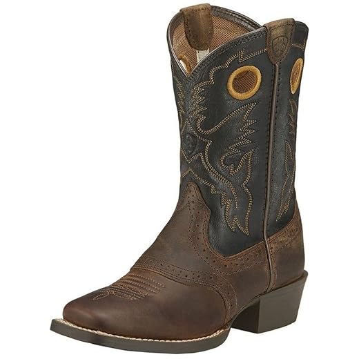 Ariat Heritage Roughstock Western Boots - Bota infantil de couro para equitação country