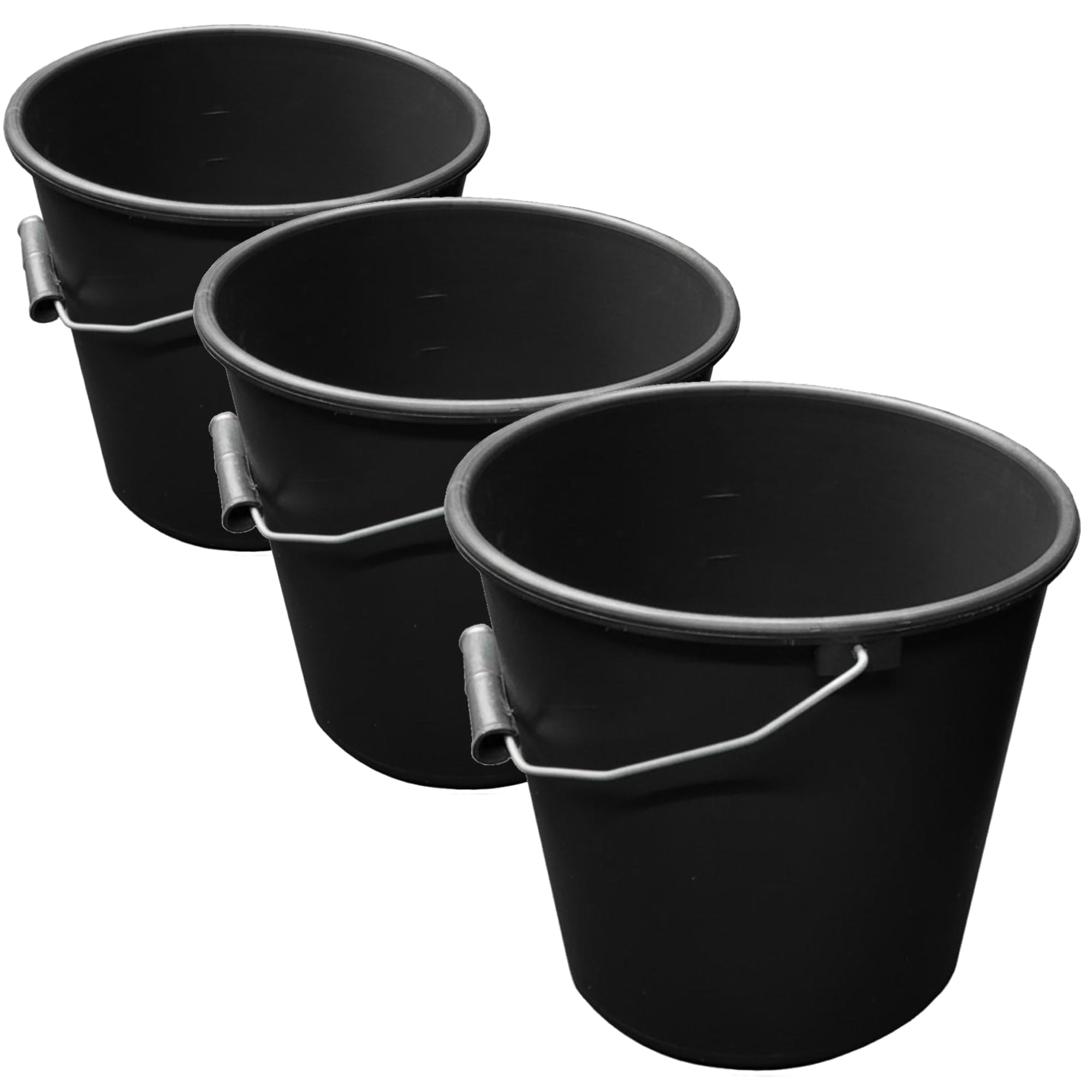 5LTR Plastic Paint Kettle - Painter & Decorators Paint Pot Black Bucket Tubs (3)