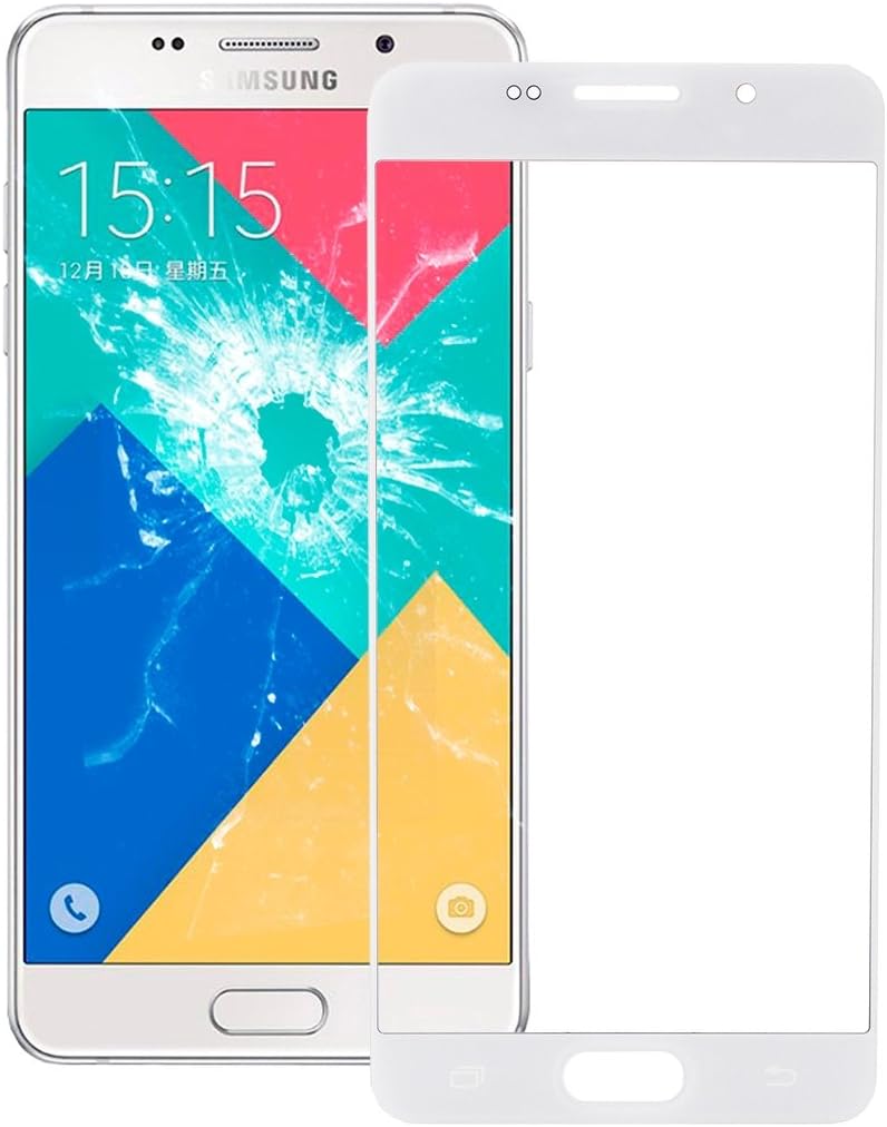 Samsung Galaxy A3 (2016)/A310/White Front Glass Screen Screen Replacement Display Glass Front Display Glass with Frame in White