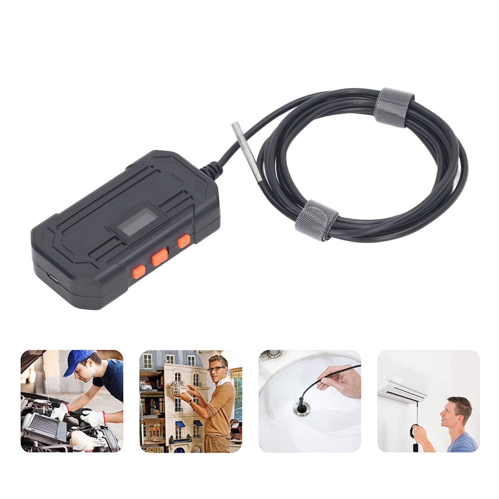 Flexibel Endoskop Kamera Wasserdicht IP67 Rohrkamera mit 3,6 mm Objektiv und Zusatzlicht (10 m / 32,8 Fuß)