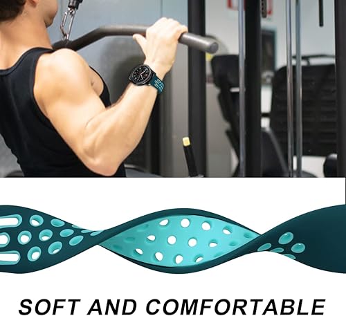 Miniatura 6 de 22mm Samsung Galaxy Gear S3 Galaxy Watch 46mm Soft Silicone Strap Compatible with Samsung Galaxy Watch 3 45mm Gear S3 Frontier Classic