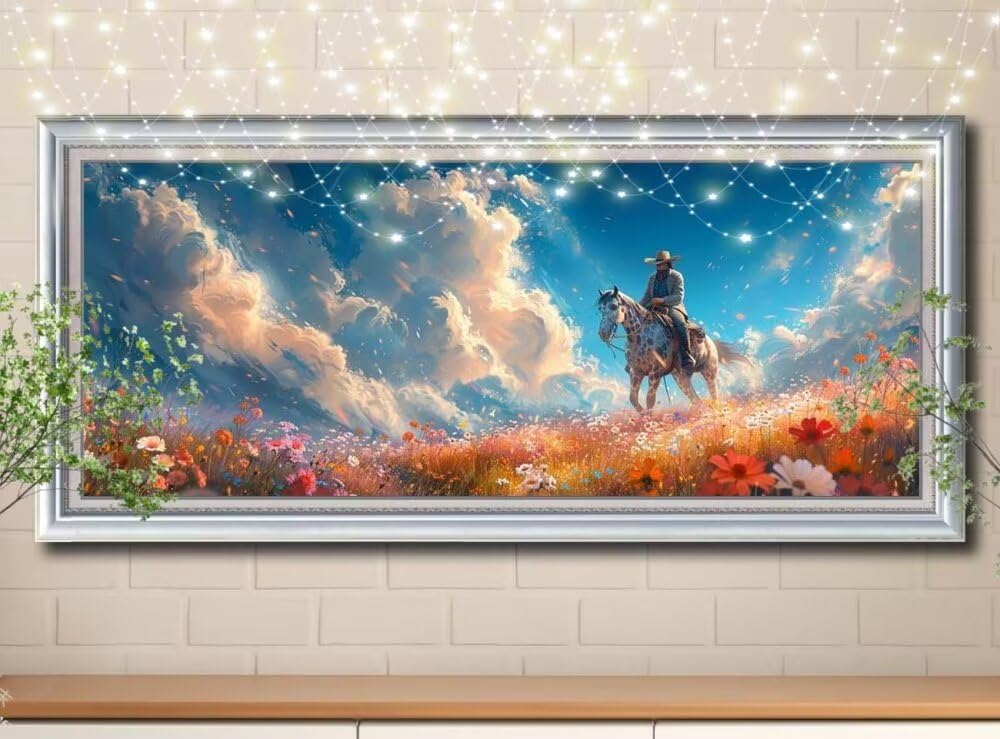 5D Diament Malarstwo Pełny zestaw, DIY Diamentowe Malarstwo Rzemiosło Kryształowe Malarstwo Dla Dorosłych 50 x 125 cm, Krajobraz, Kowboj Zestaw Diamentowe Malarstwo Dziecko, Diamentowy obraz