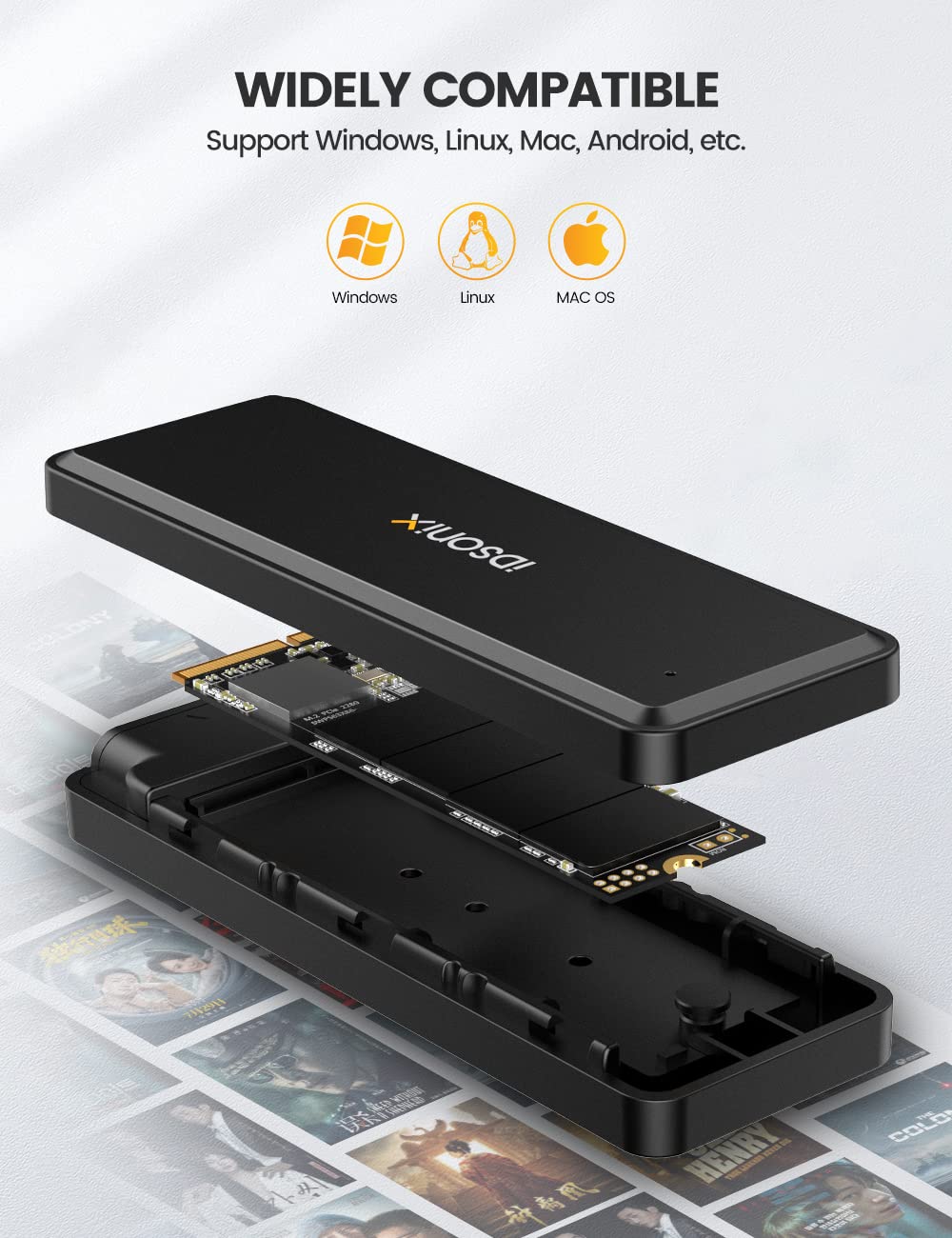 Amazon.co.jp: iDsonix ハード ドライブ エンクロージャ M.2 SATA USB