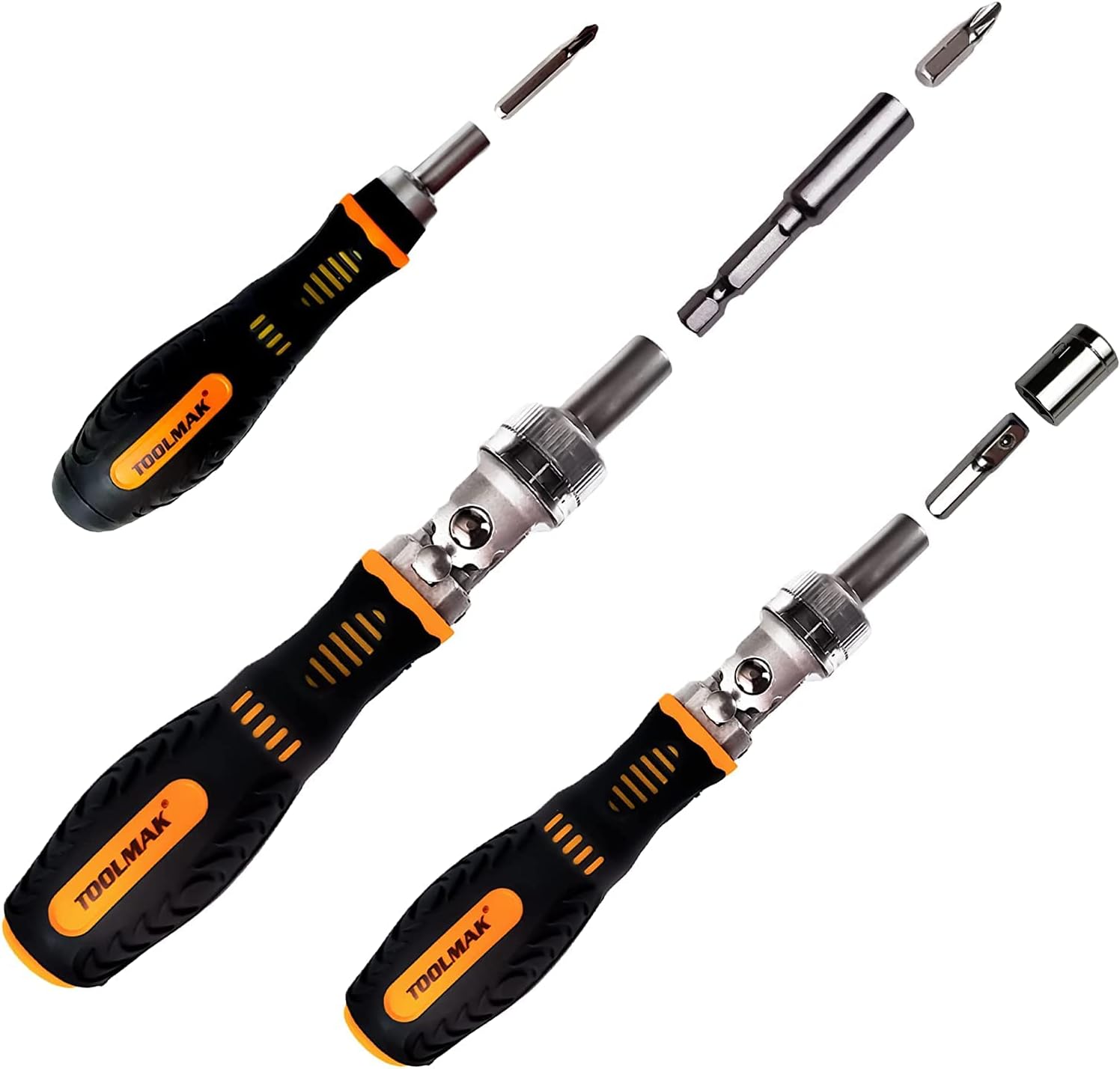 61pcs Ratcheting Screwdriver Set,Socket Set,Precision Screwdriver Bit Set with Rotatable Ratchet Handles ＆ Storage Case,Household Repair Tool Kits for Bike Watches and glasses,phones etc