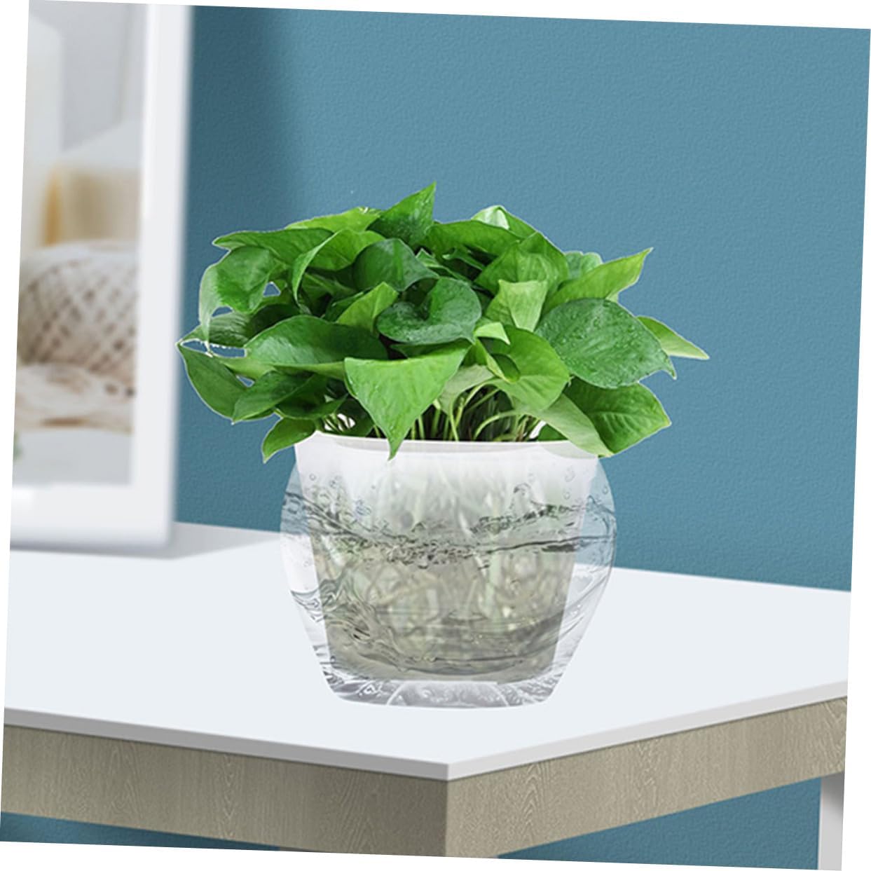 4pcs Green Planter Nursery Pot Plastic Plant Pots Drainage Planting Cups for Plants