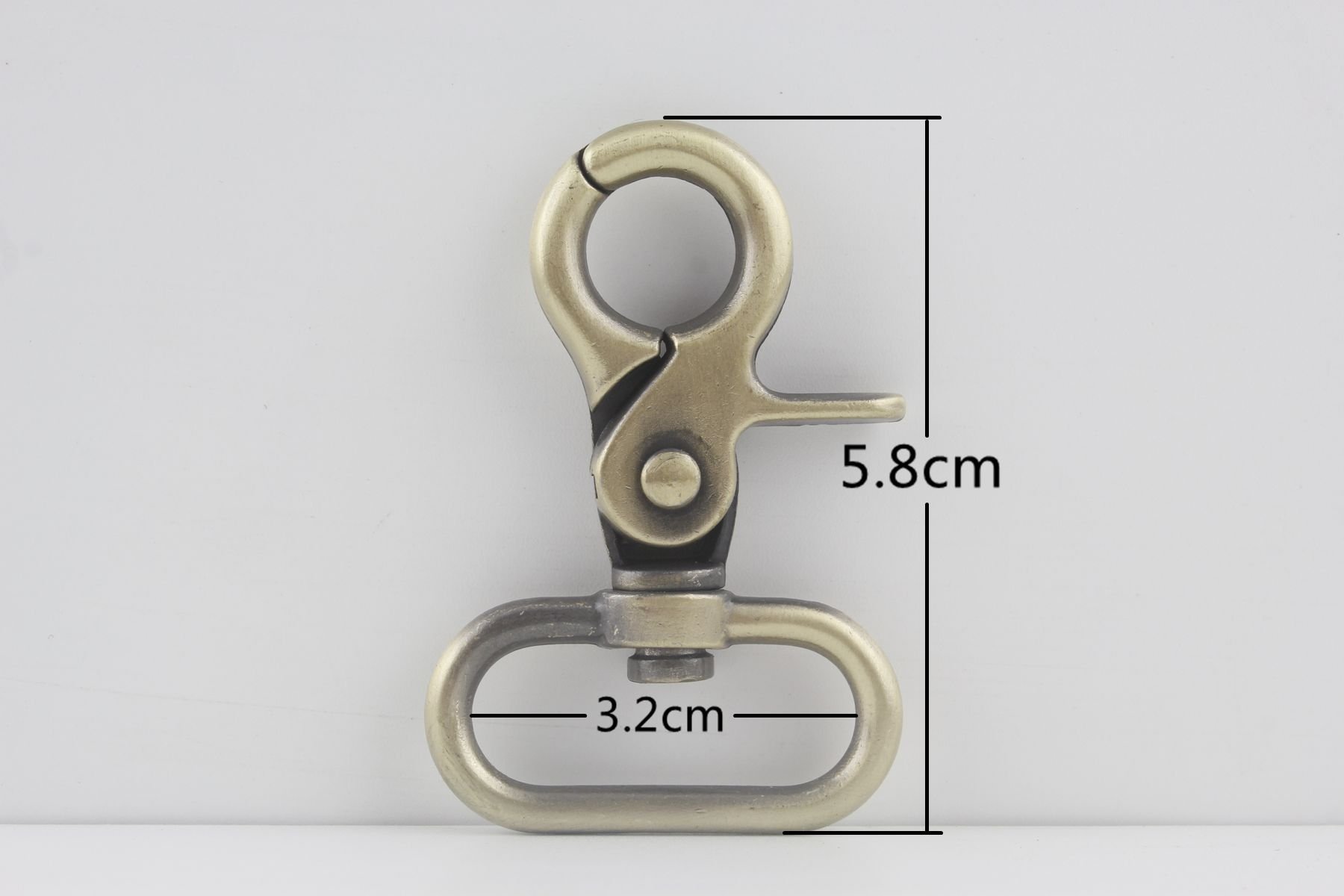 3dancraftit Lobster Claw Bolt Swivel Snap Hooks Clasp Lanyards Trigger Hook zinc alloying 1.25 inch / 32mm (Eye Size) 6 Pieces Anti Bronze J18
