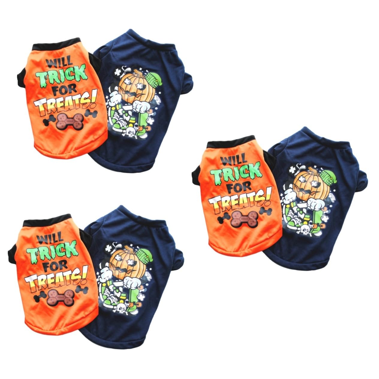 ABOOFAN 6 Pz t-shirt per cani da compagnia di Halloween costume da zucca per cani gilet per halloween cane vestiti costumi per rifornimento dell'animale domestico di Halloween