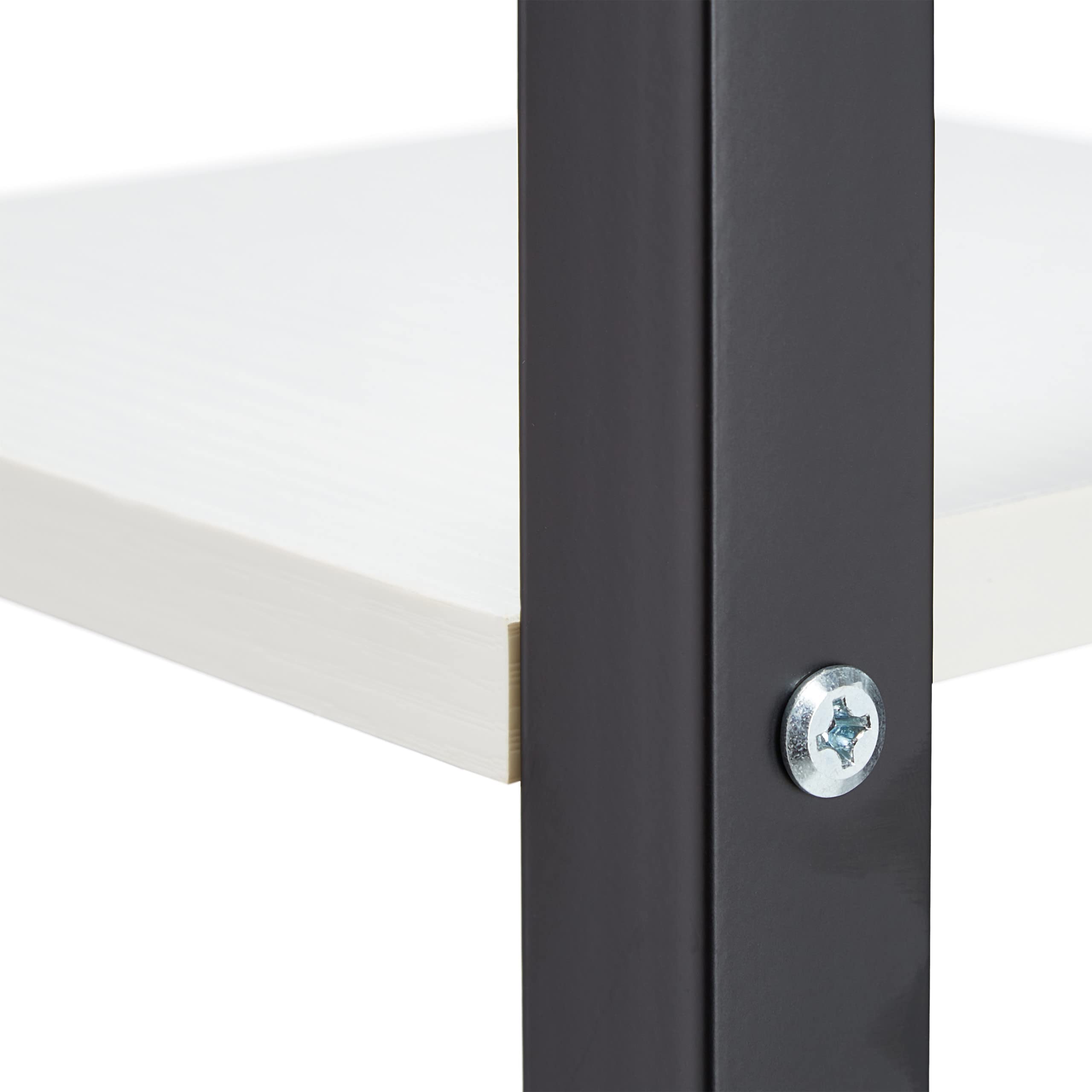 Relaxdays Étagère à plantes, escalier fleurs, 4 niveaux, HLP 93x42,5x22,5 cm, métal, support intérieur, blanc