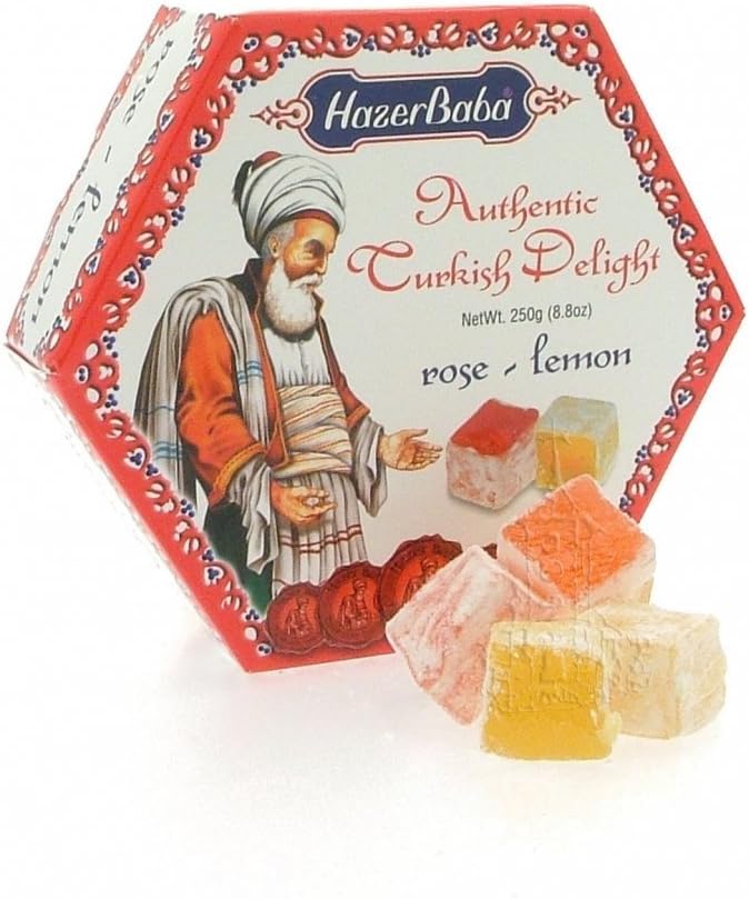 Hazer Baba Rose Lemon Turkish Delight Sweets 250 g