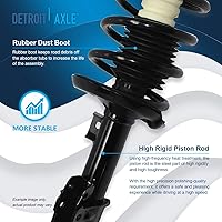 Vista 217 de Detroit Axle - Kit de suspensión delantera de 10 piezas para Chevy Aveo Aveo5 Pontiac G3 Wave 2 Ready Struts Assembly 2 Enlaces de barra