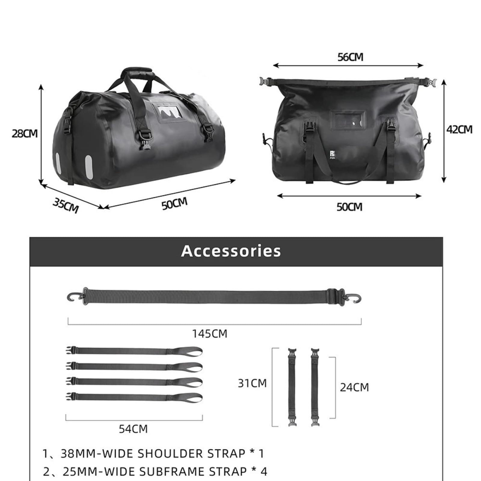Motorradtasche Hecktasche 45L Sattel Trockengepäck Outdoor Back Sear Pack Motorradtasche Umhängetasche Reise Motorrad Satteltasche
