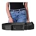 Beltaway NARROW Woman's Flat Buckle Belt, Adjustable Stretch Belt BLACK One Size (0-14)