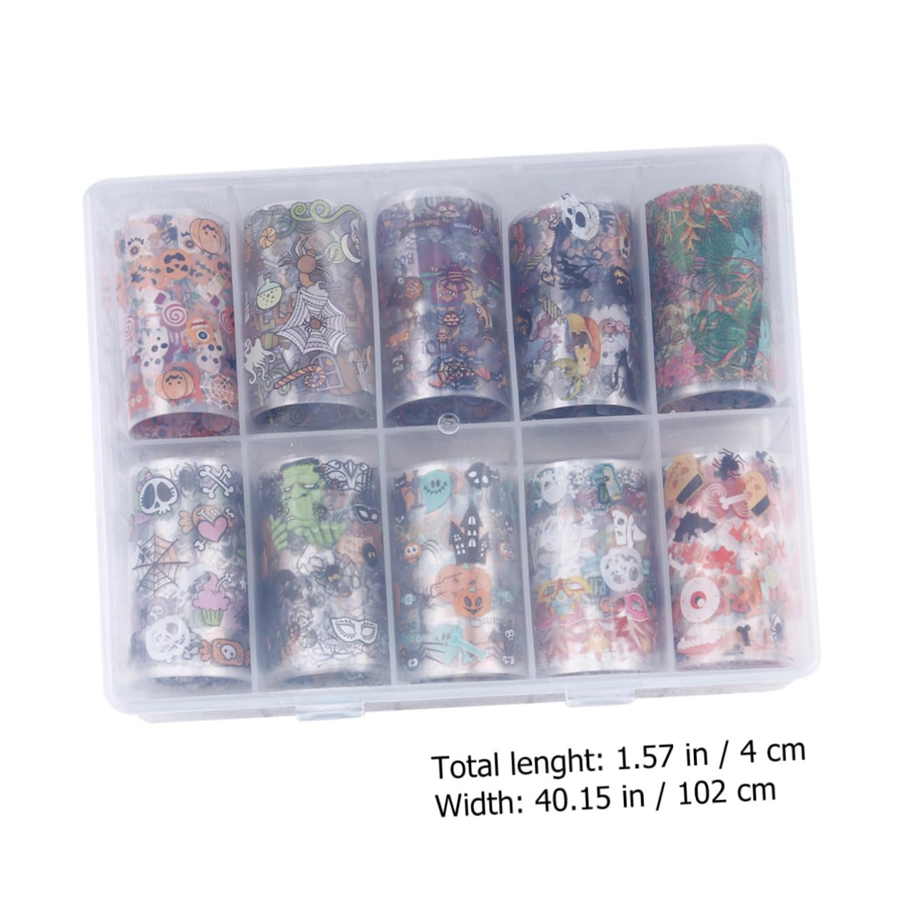 FRCOLOR 3 Set Di Decorazioni Per Unghie Natalizie Adesivi Per Unghie Di Halloween Per Donna Motivi A Cartoni Animati 2 Scatole * 3