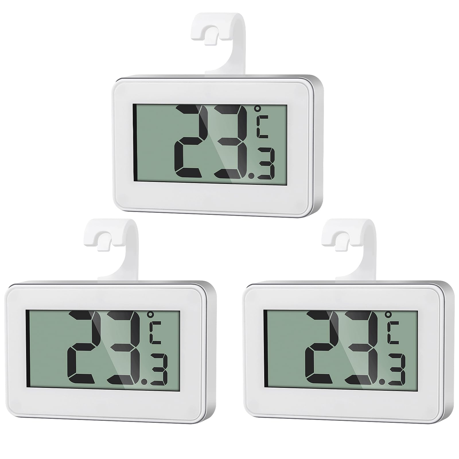AiQInu 3 Thermomètre Numérique Mini, Thermometre Congélateur, Thermometre Frigo Digital