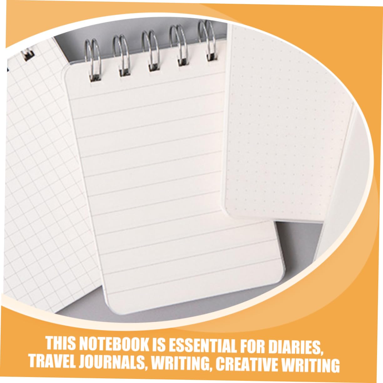 NUOBESTY 5 Set Di Mini Quaderni Tascabili Con Quaderno A Spirale Piccolo Blocco Note Compatto Per Ufficio Carta Robusta Essenziale Per L'uso Quotidiano 4 Pezzi * 5