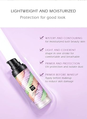 One Step Corrector de Color Crema Aislante de Contorno Tricolor Corrector de Tono de Piel e Iluminador Prebase de Maquillaje Neutralizante Círculos