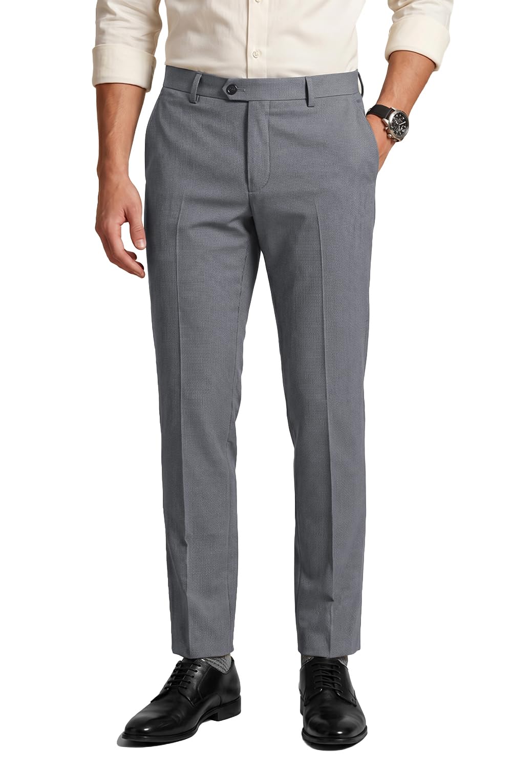 peter england Men's Slim Fit Mid Rise Trouser-picture-16