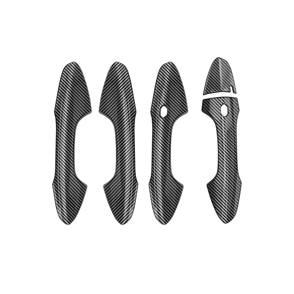 SXQPOCAR for Hyundai Kona 2024+ Exterior Door Handle Trim Accessories Carbon Fiber Pattern Replacement Parts