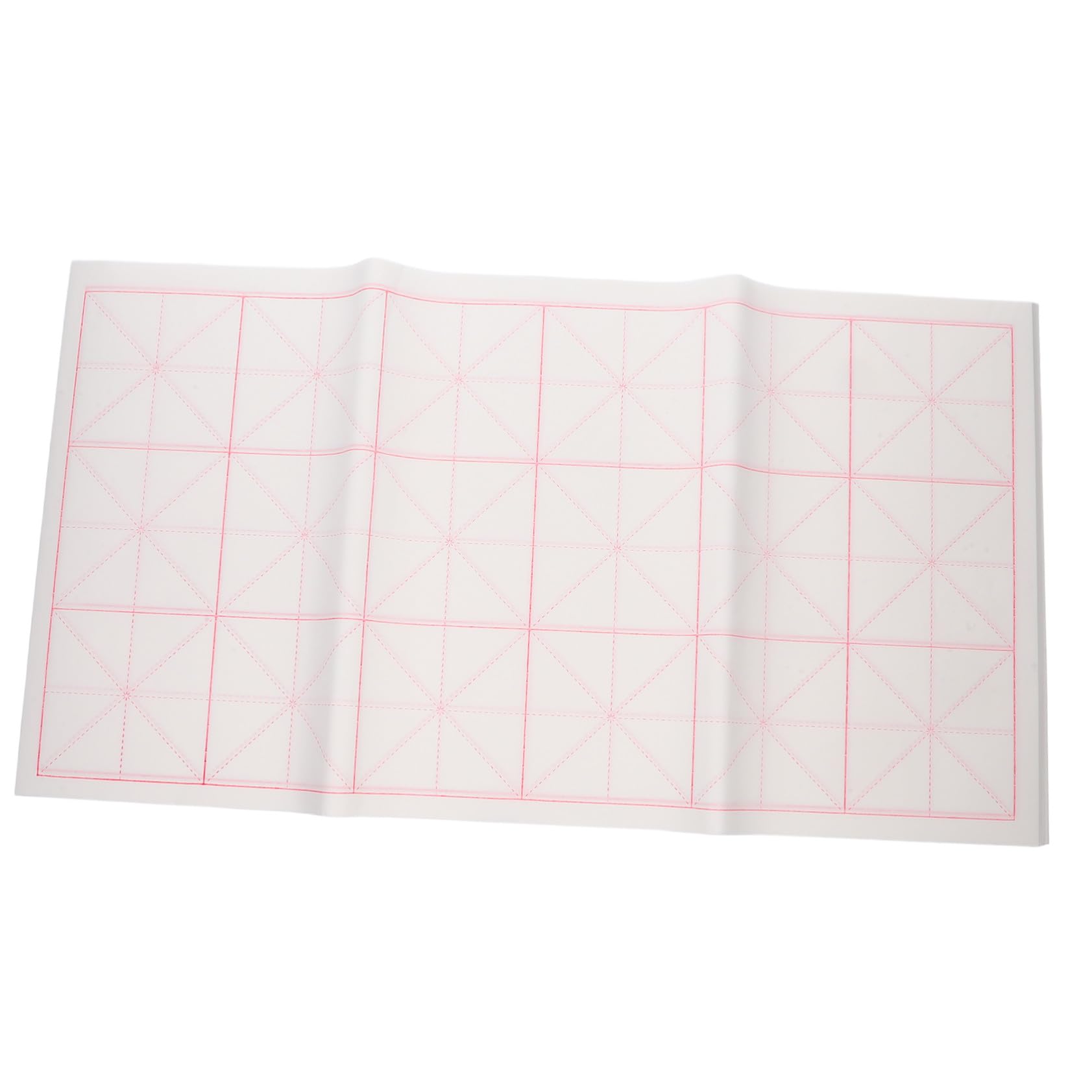 Papier Xuan semi-cuit à grilles pour calligraphie chinoise et écriture de précision, 50 pièces