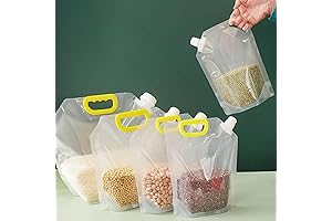 Reusable Food Container Bags, Clear Grain Moisture-Proof Sealed Smell Proof Dry Food Storage Bags
