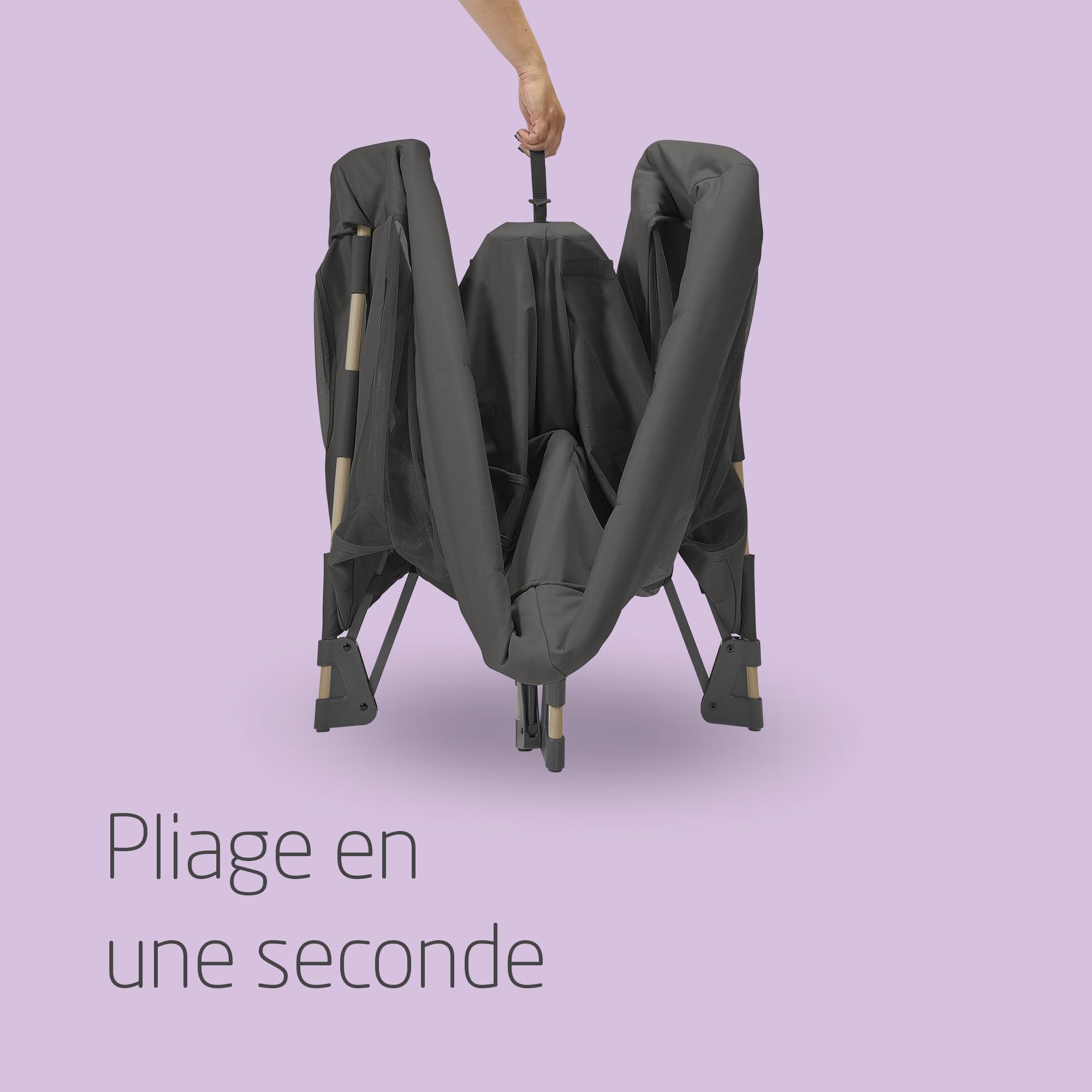 Maxi-Cosi Swift 3 en 1 Lit Parapluie Bebe, 0-3 Ans et Demi, jusqu'à 15 kg, Lit de Voyage Léger, Matelas 2-en-1, Ultra-léger, Pliage en 1 Seconde, Sac de Voyage, Eco Care, Beyond Graphite