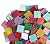 Mosaic Tiles 50 Pieces / 200 g Pack of Glitter Crystal Mosaic Tile Supplies for Home Decoration, DIY Crafts, Plates, Picture Frames, Flowerpots – 2x2 cm Square Tiles (Yellow Green)