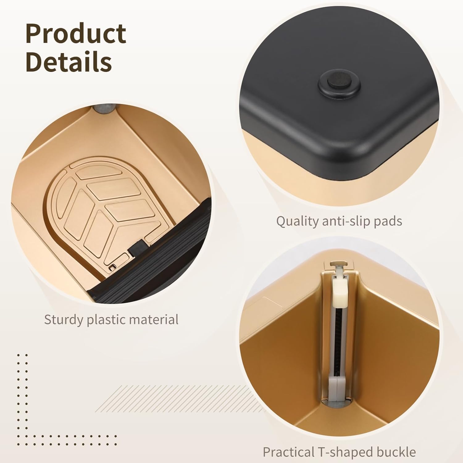 Automatic Shoe Cover Dispenser Machine, Including 100 Pcs Disposable Shoe Covers, Gold ABS Material, Suitable for Home, Laboratory, Factory & Indoor Use